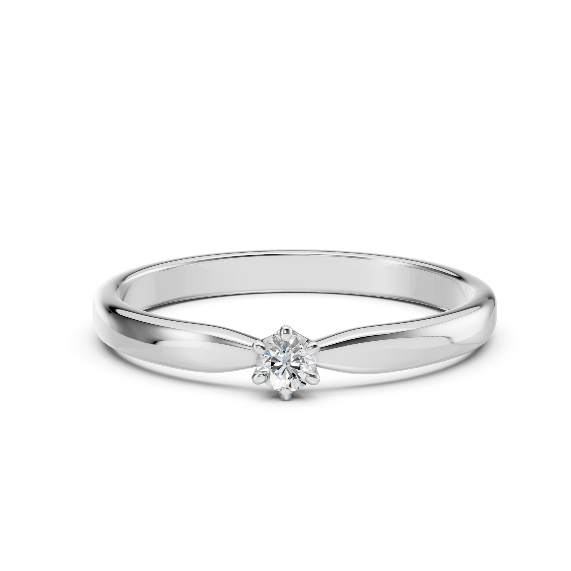 Solitär-Ring (Rund), 0.1 ct — 101-10040(3.0)