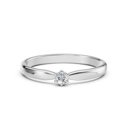 Solitär-Ring (Rund), 0.1 ct — 101-10040(3.0)
