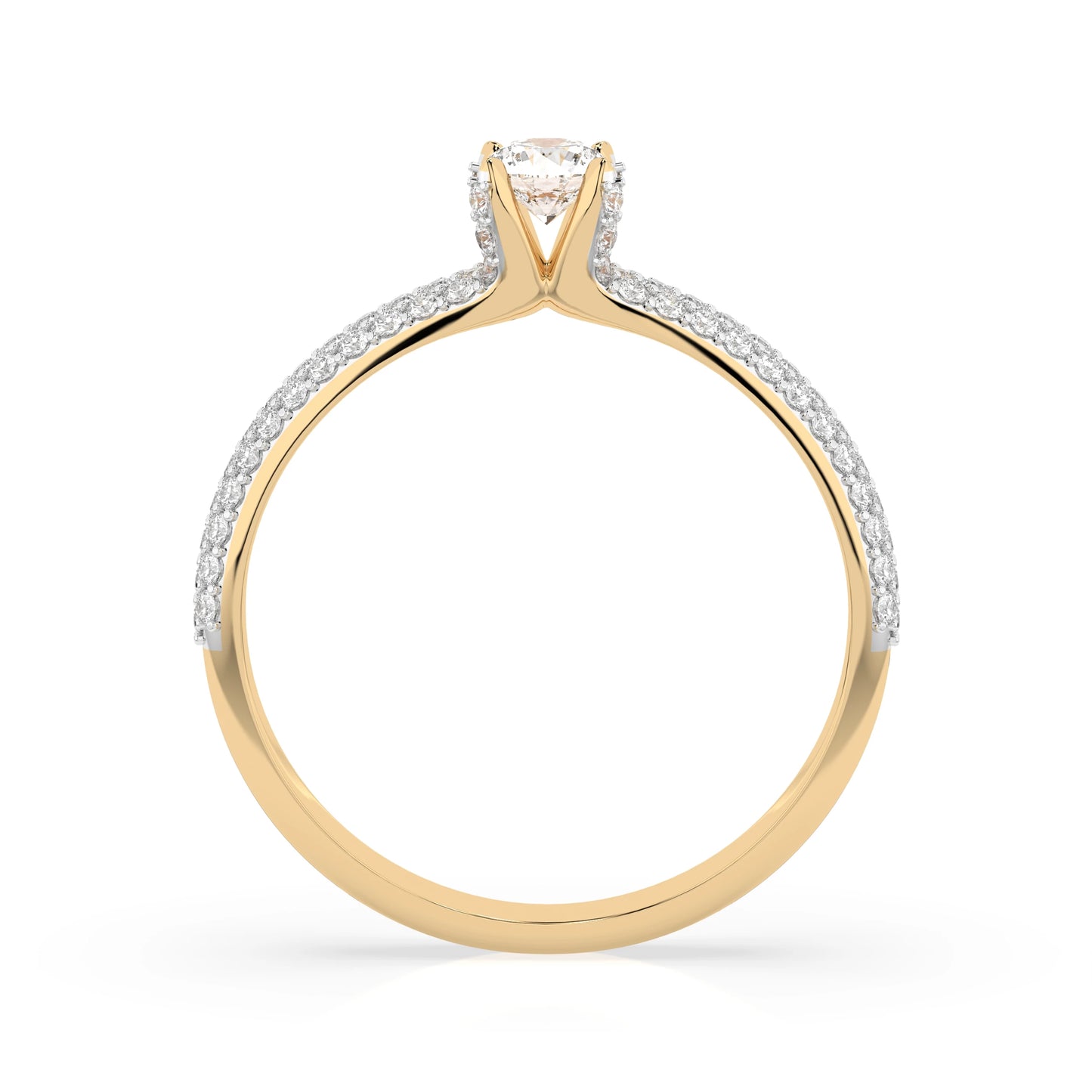 Solitär-Eternity-Ring (Rund), 0.17 ct — 101-10023