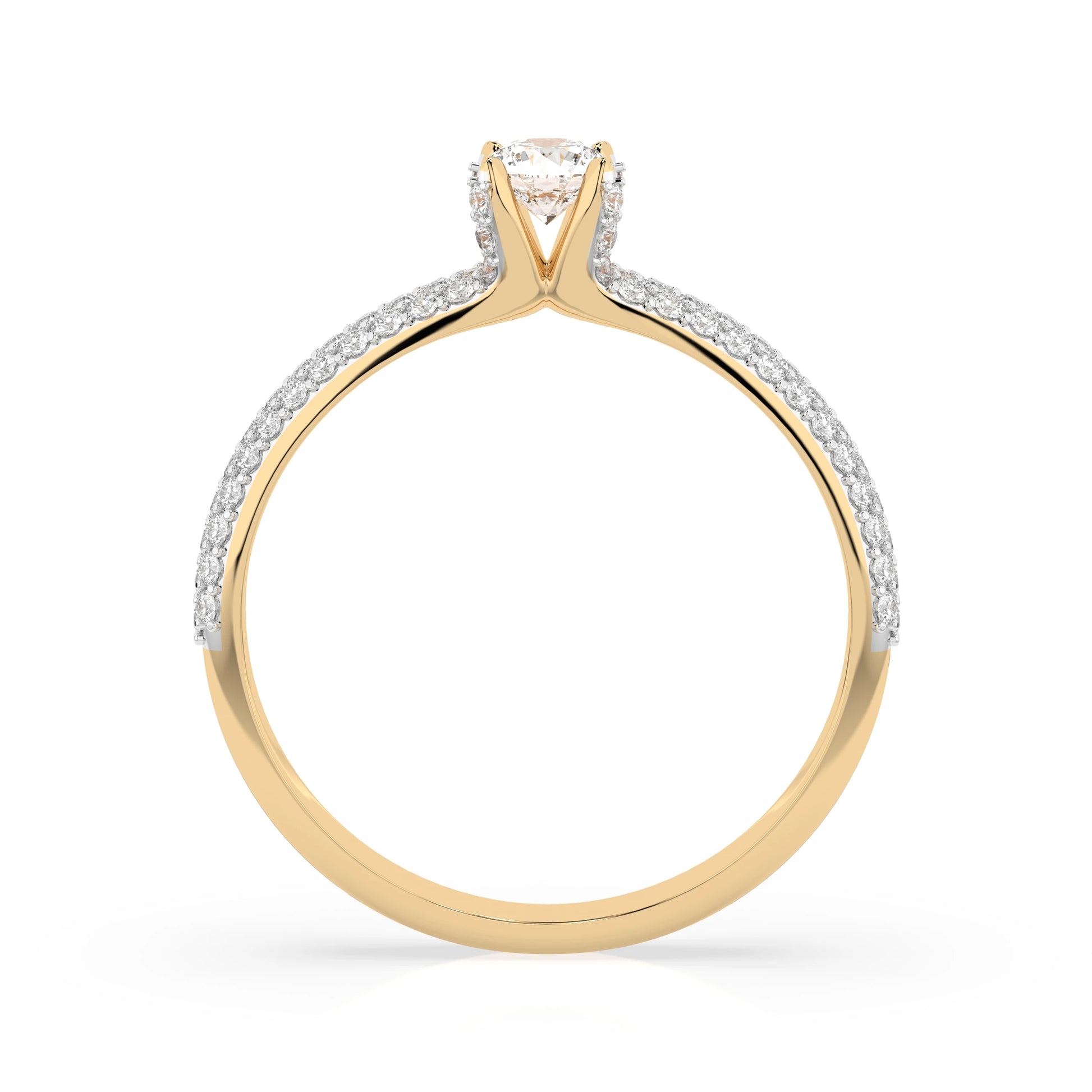 Solitär-Eternity-Ring (Rund), 0.17 ct — 101-10023