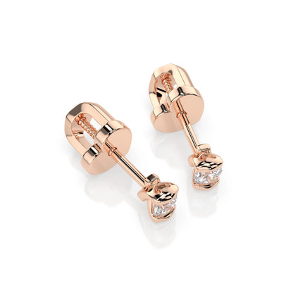 Solitär-Schmetterling-Ohrringe (Rund), 0.2 ct — 102-10016(3.0)