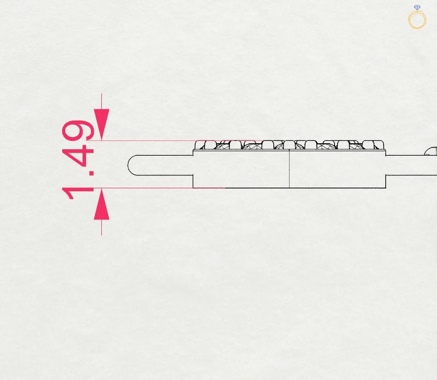 Minimalismus-Armband (Rund), 0.09 ct — 105-10012