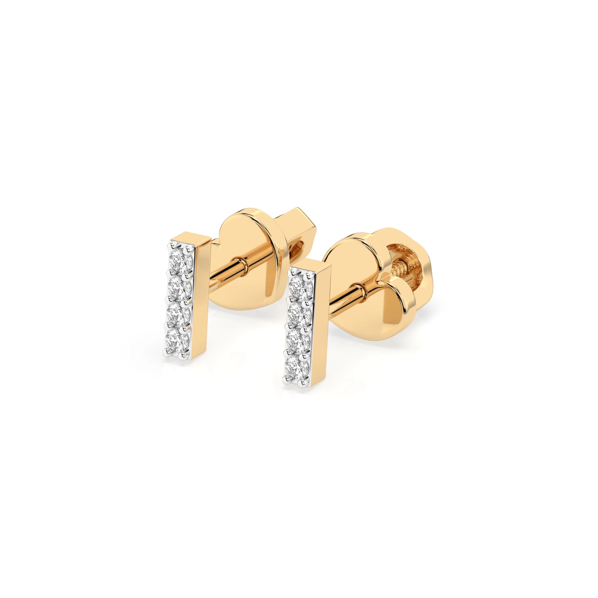 Minimalismus-Ohrringe (Rund), 0.08 ct — 102-10069