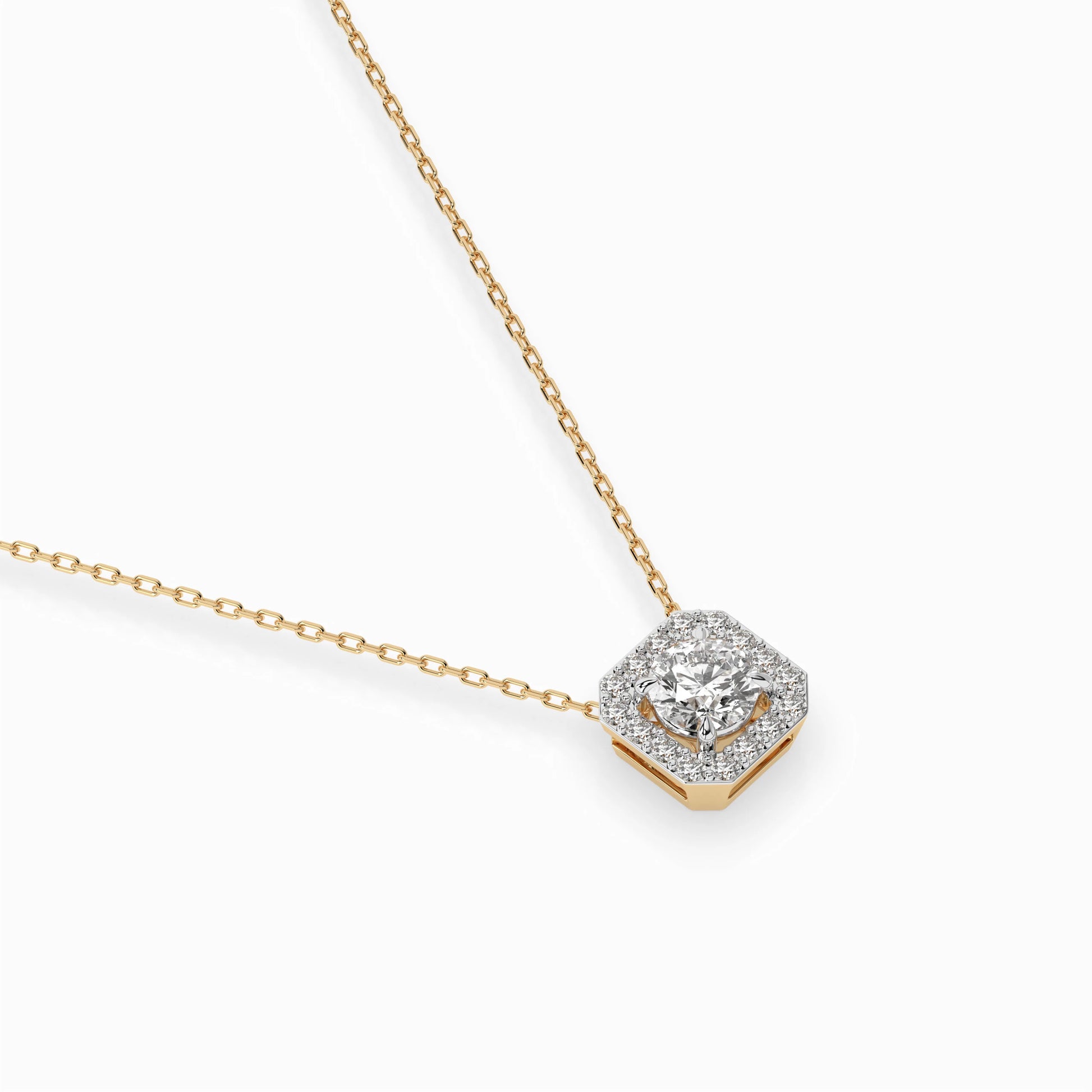 Solitär-Eternity-Halskette (Rund), 0.2 ct — 104-10042(3.7)