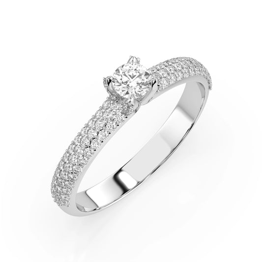 Solitär-Eternity-Ring (Rund), 0.17 ct — 101-10023