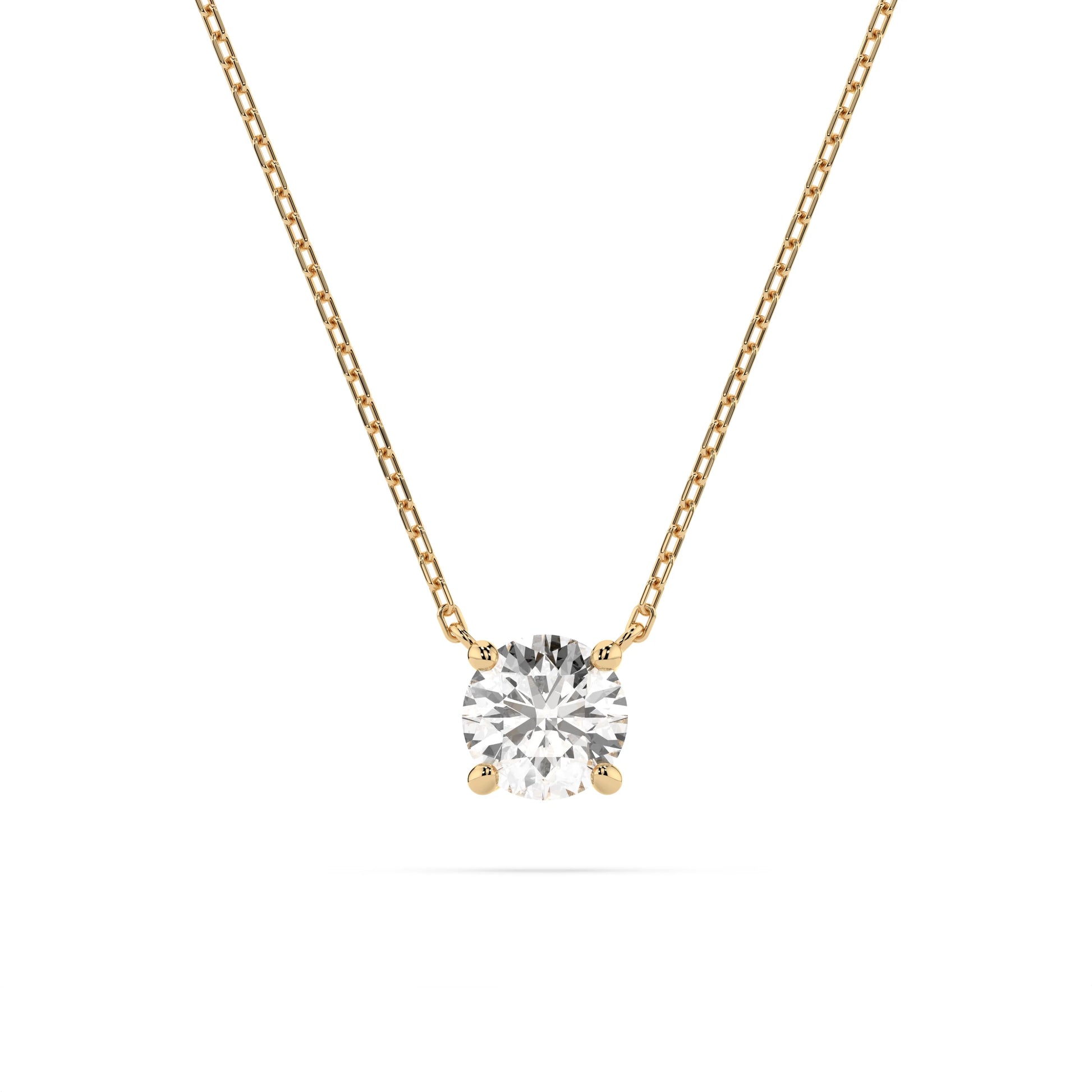 Solitär-Halskette (Rund), 0.4 ct — 104-10040(4.7)