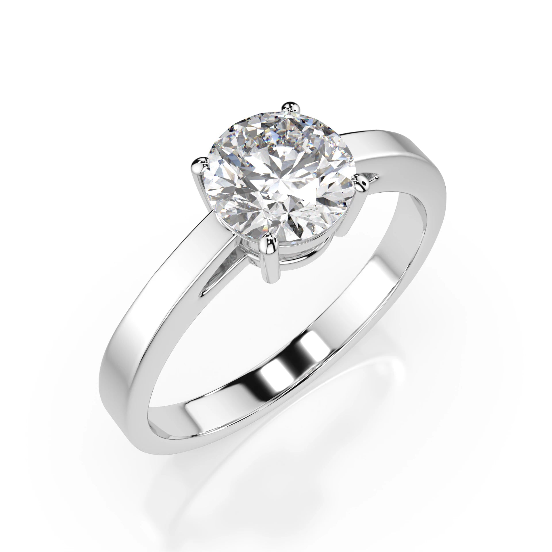 Solitär-Ring (Rund), 0.7 ct — 101-10012/1(5.7)