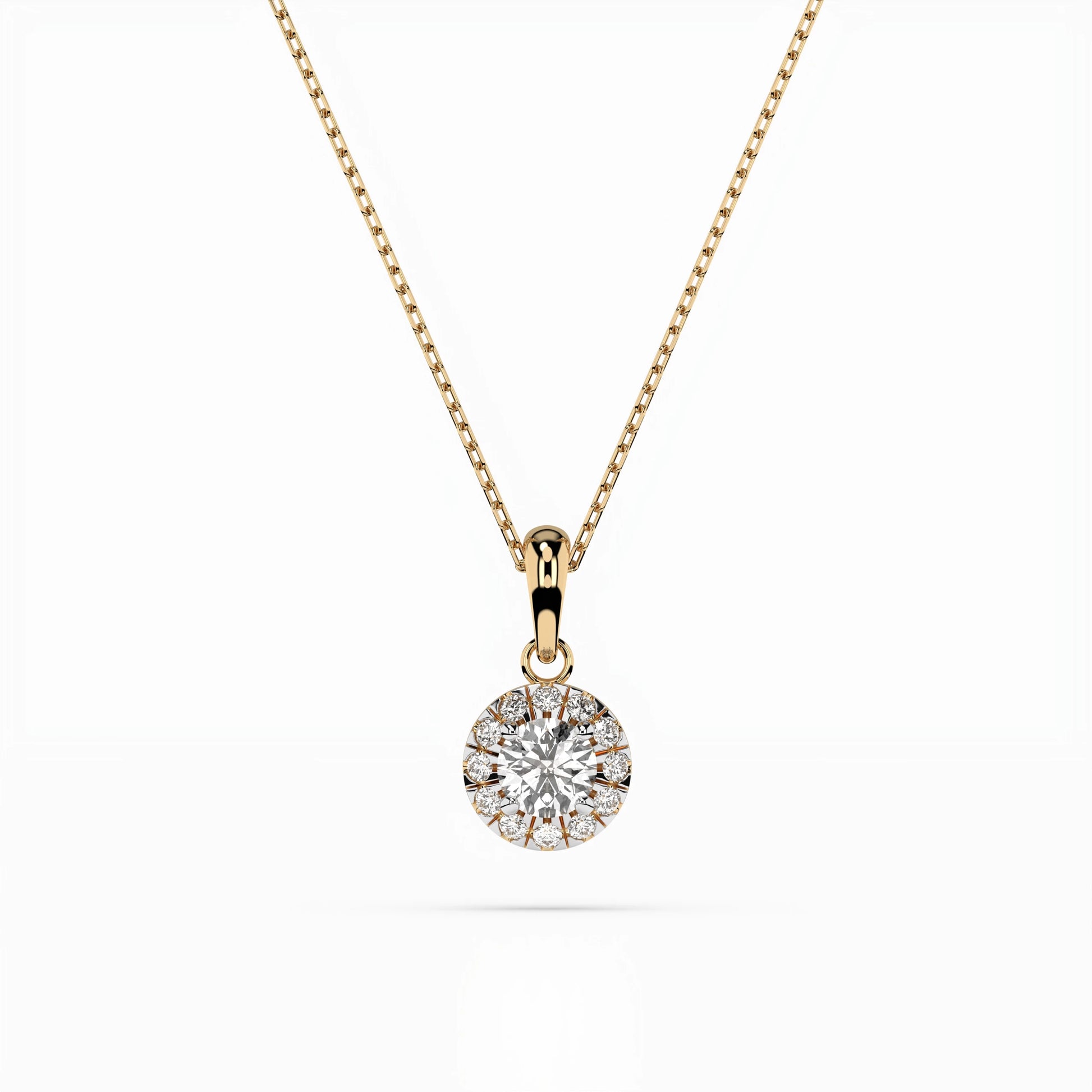 Solitär-Eternity-Halskette (Rund), 0.2 ct — 104-10053(3.7)