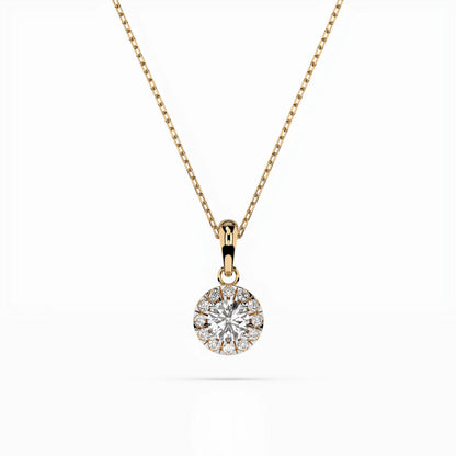 Solitär-Eternity-Halskette (Rund), 0.2 ct — 104-10053(3.7)