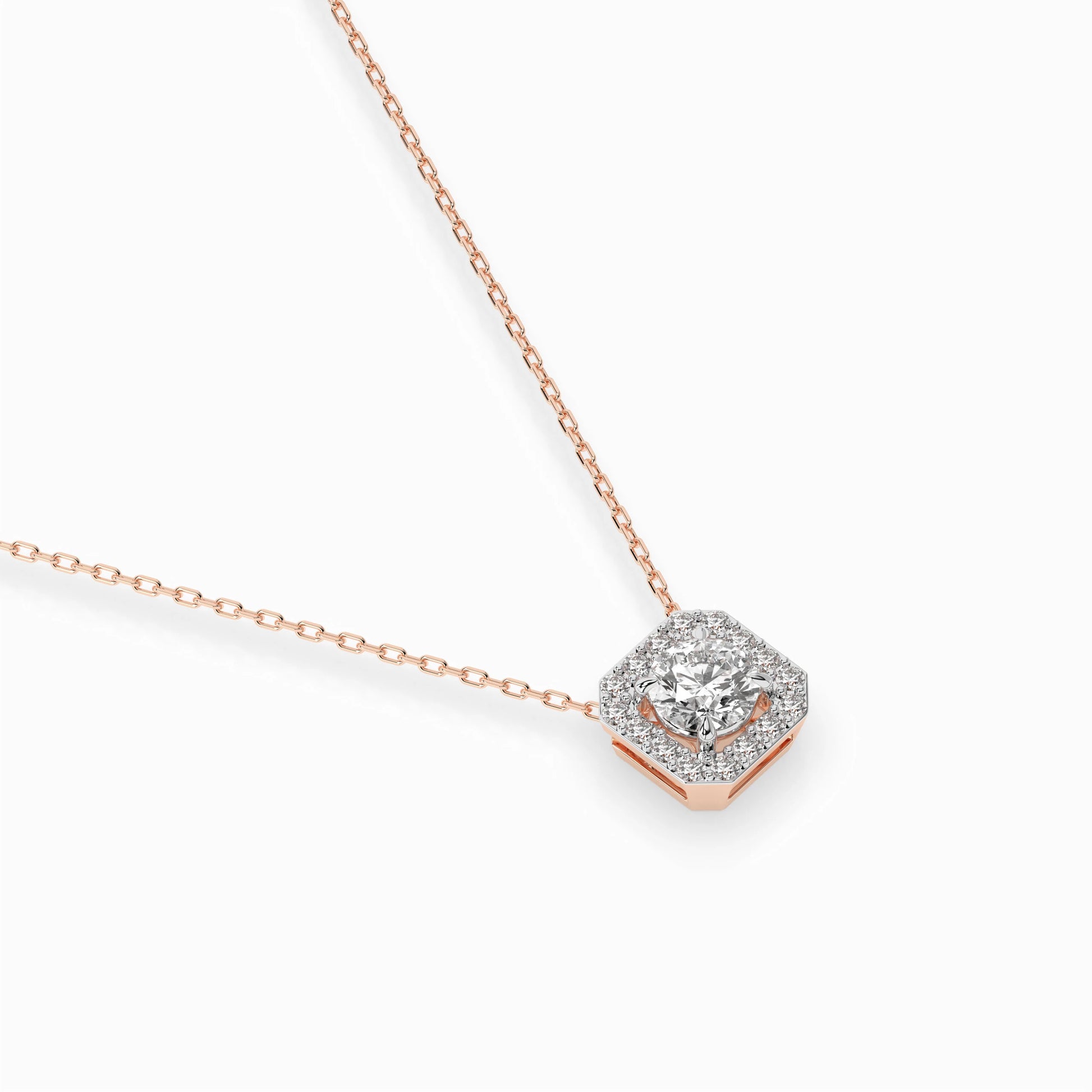 Solitär-Eternity-Halskette (Rund), 0.2 ct — 104-10042(3.7)