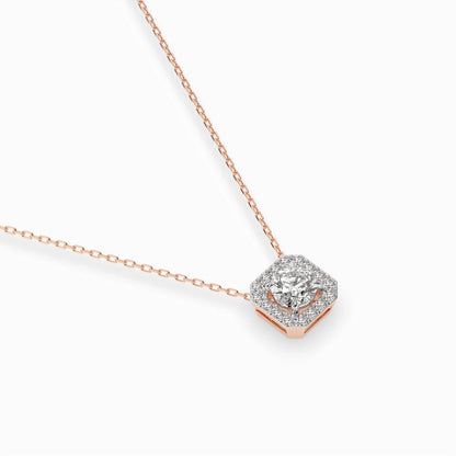 Solitär-Eternity-Halskette (Rund), 0.2 ct — 104-10042(3.7)