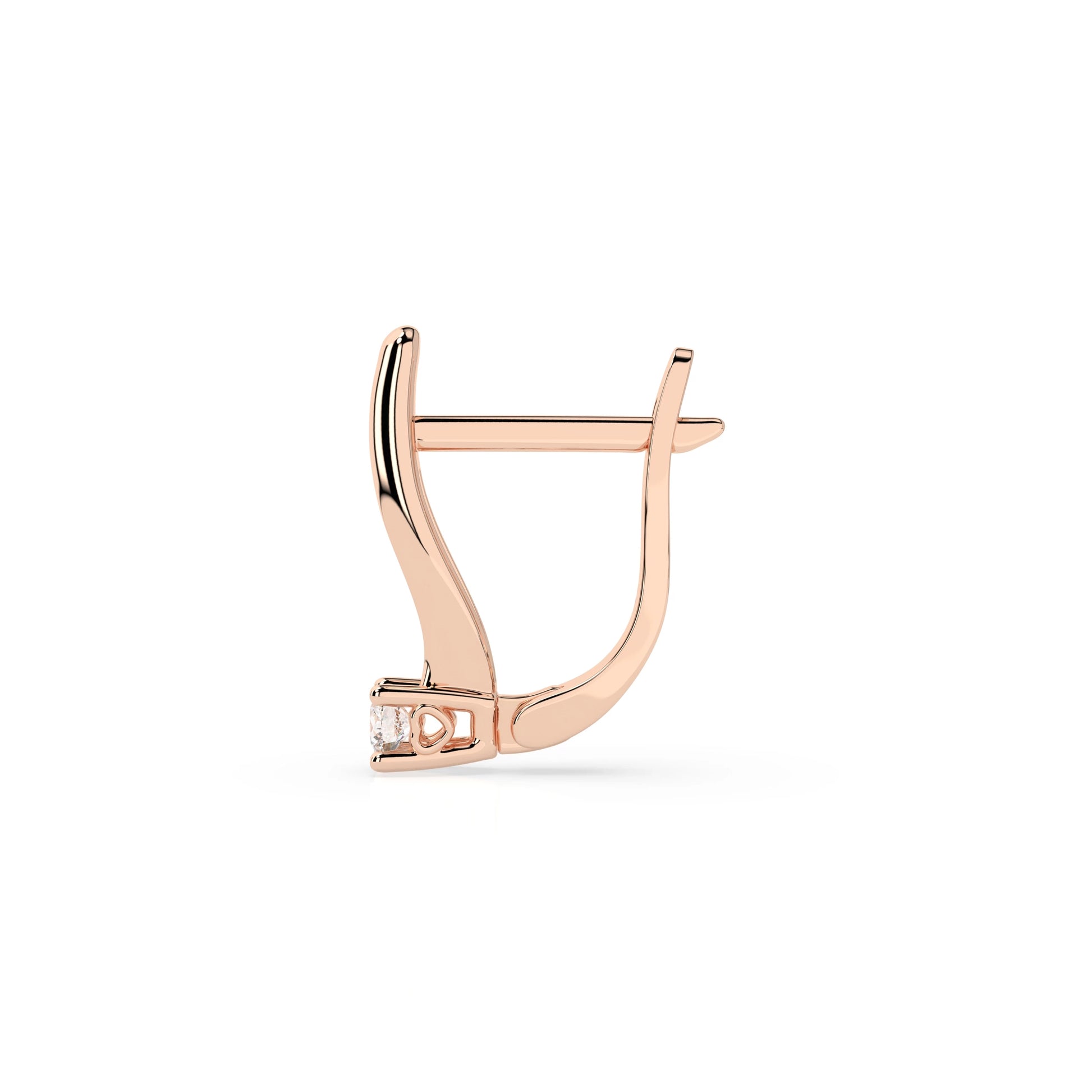 Solitär-Ohrringe mit englischem Verschluss (Rund), 0.12 ct — 102-10035(2.5)