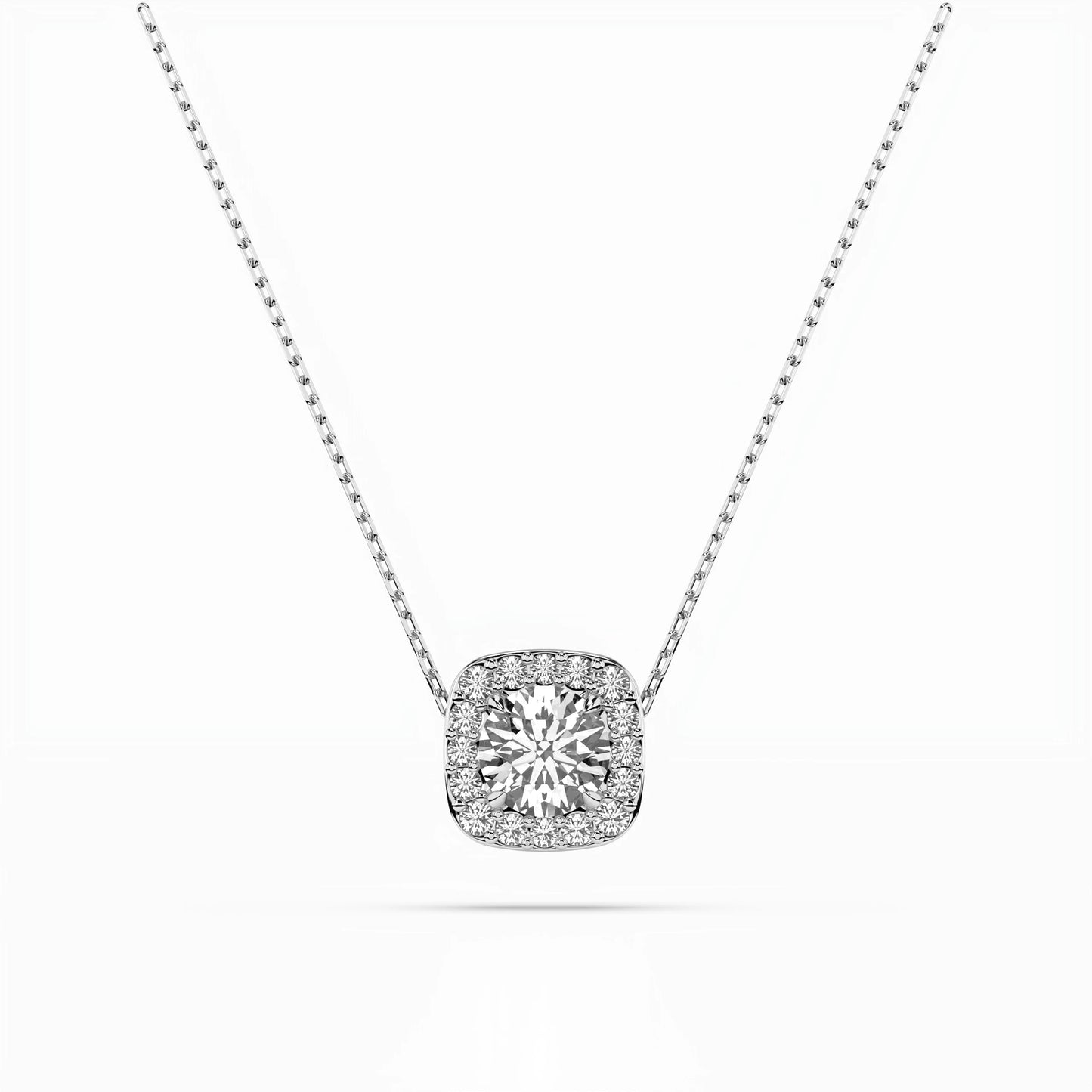 Solitär-Eternity-Halskette (Rund), 0.4 ct — 104-10057(4.7)