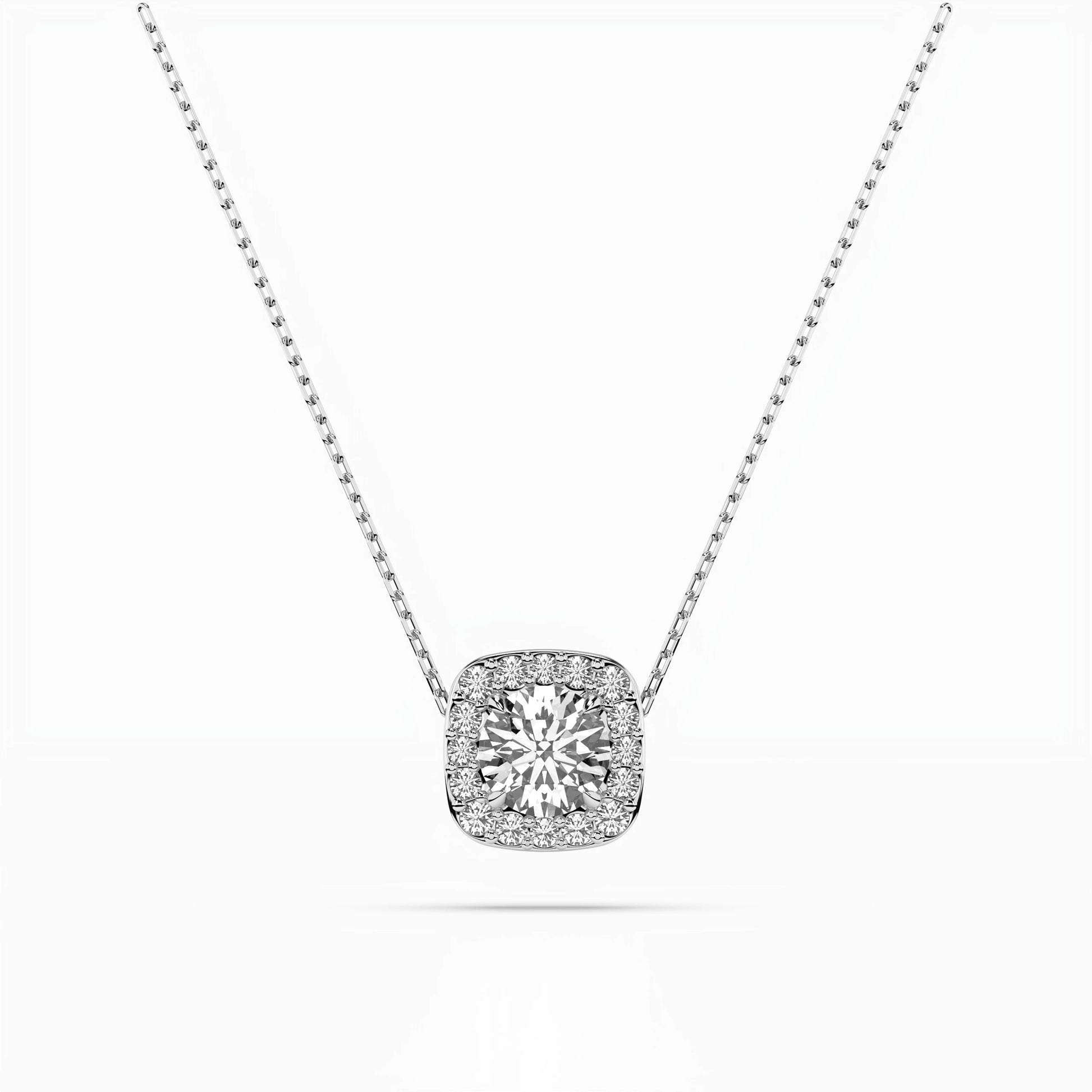 Solitär-Eternity-Halskette (Rund), 0.4 ct — 104-10057(4.7)