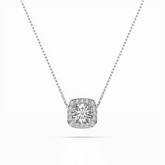 Solitär-Eternity-Halskette (Rund), 0.4 ct — 104-10057(4.7)