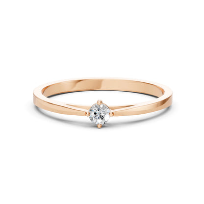 Solitär-Ring (Rund), 0.1 ct — 101-10125(3.0)