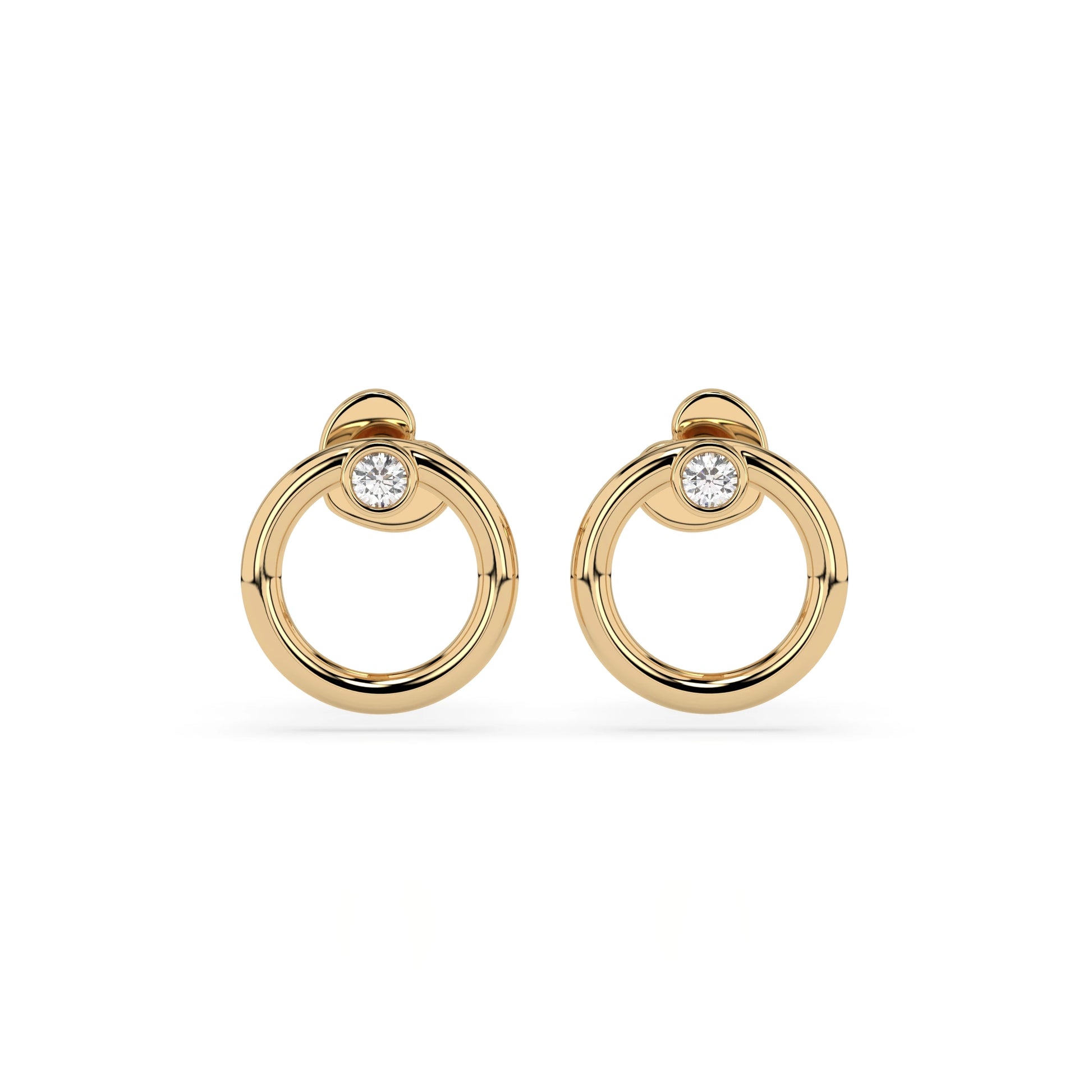 Minimalismus-Ohrringe (Rund), 0.06 ct — 102-10170