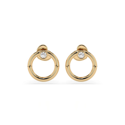 Minimalismus-Ohrringe (Rund), 0.06 ct — 102-10170