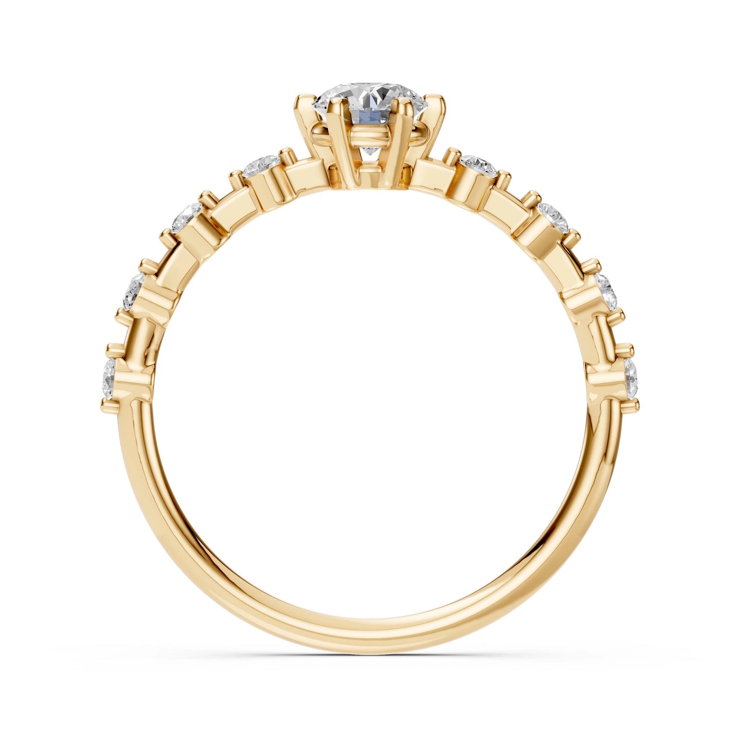 Solitär-Eternity-Ring (Rund), 0.4 ct — 101-10144(4.7)