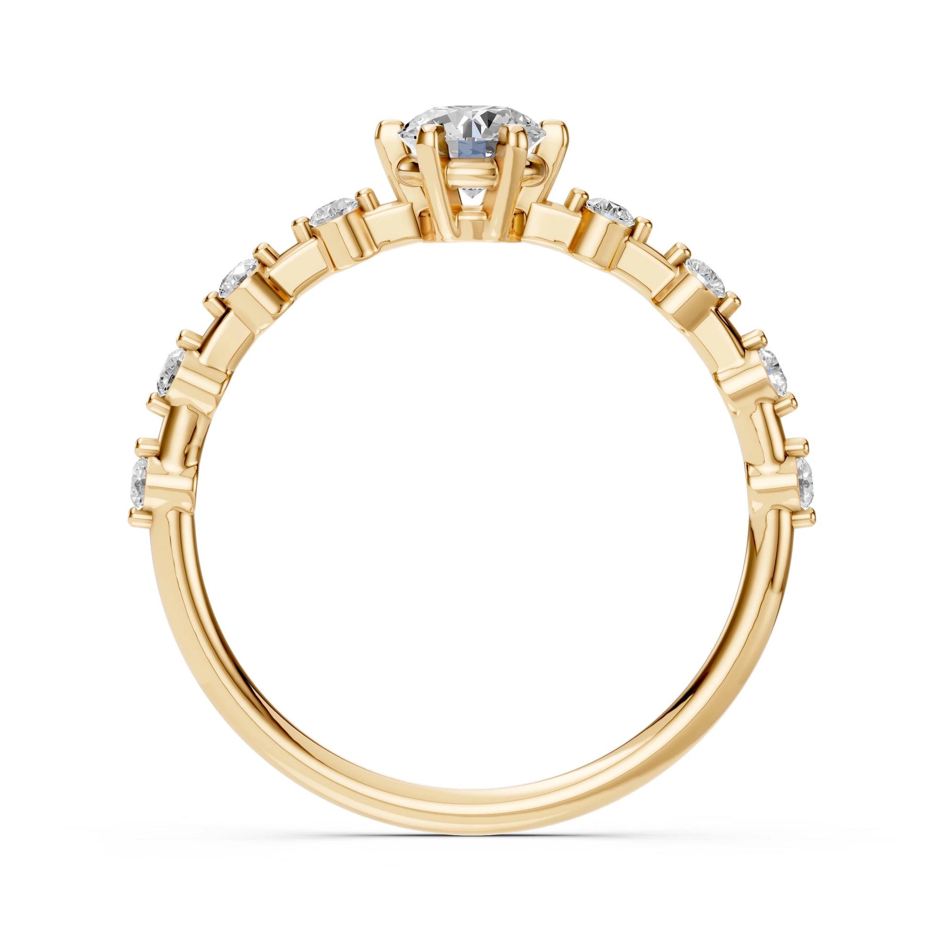 Solitär-Eternity-Ring (Rund), 0.4 ct — 101-10144(4.7)
