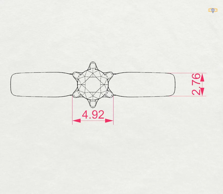 Solitär-Ring (Rund), 0.2 ct — 101-10040(3.7)