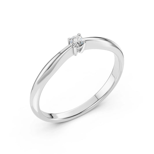 Solitär-Ring (Rund), 0.06 ct — 101-10021(2.5)