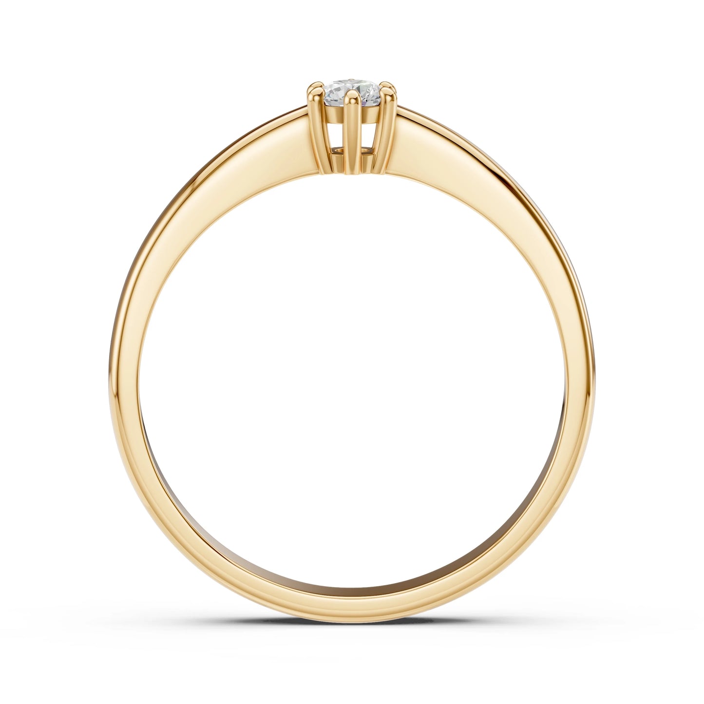 Solitär-Ring (Rund), 0.1 ct — 101-10151(3.0)