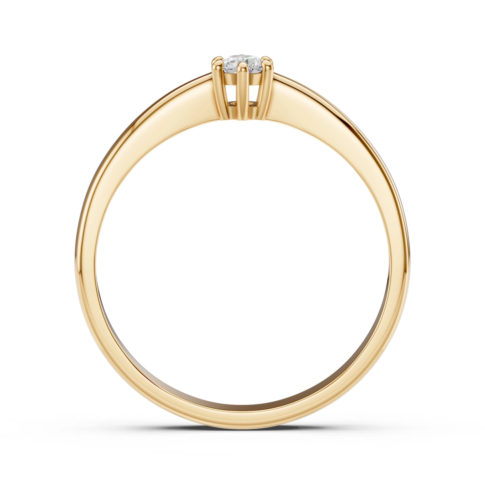 Solitär-Ring (Rund), 0.1 ct — 101-10151(3.0)