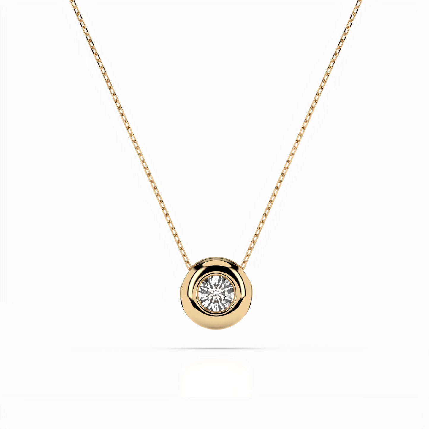 Solitär-Halskette (Rund), 0.25 ct — 104-10007(4.0)