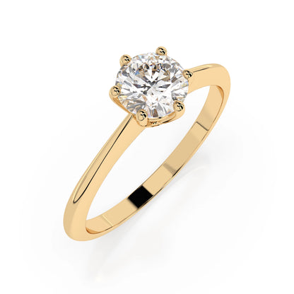 Solitär-Ring (Rund), 0.5 ct — 101-10027(5.1)