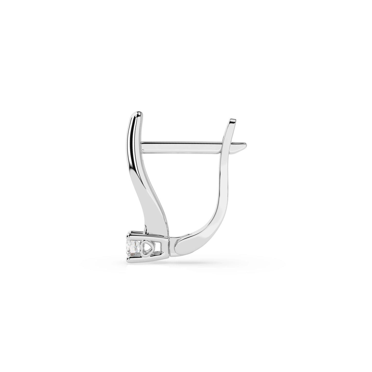 Solitär-Ohrringe mit englischem Verschluss (Rund), 0.12 ct — 102-10035(2.5)