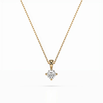 Solitär-Halskette (Rund), 0.1 ct — 104-10011(3.0)