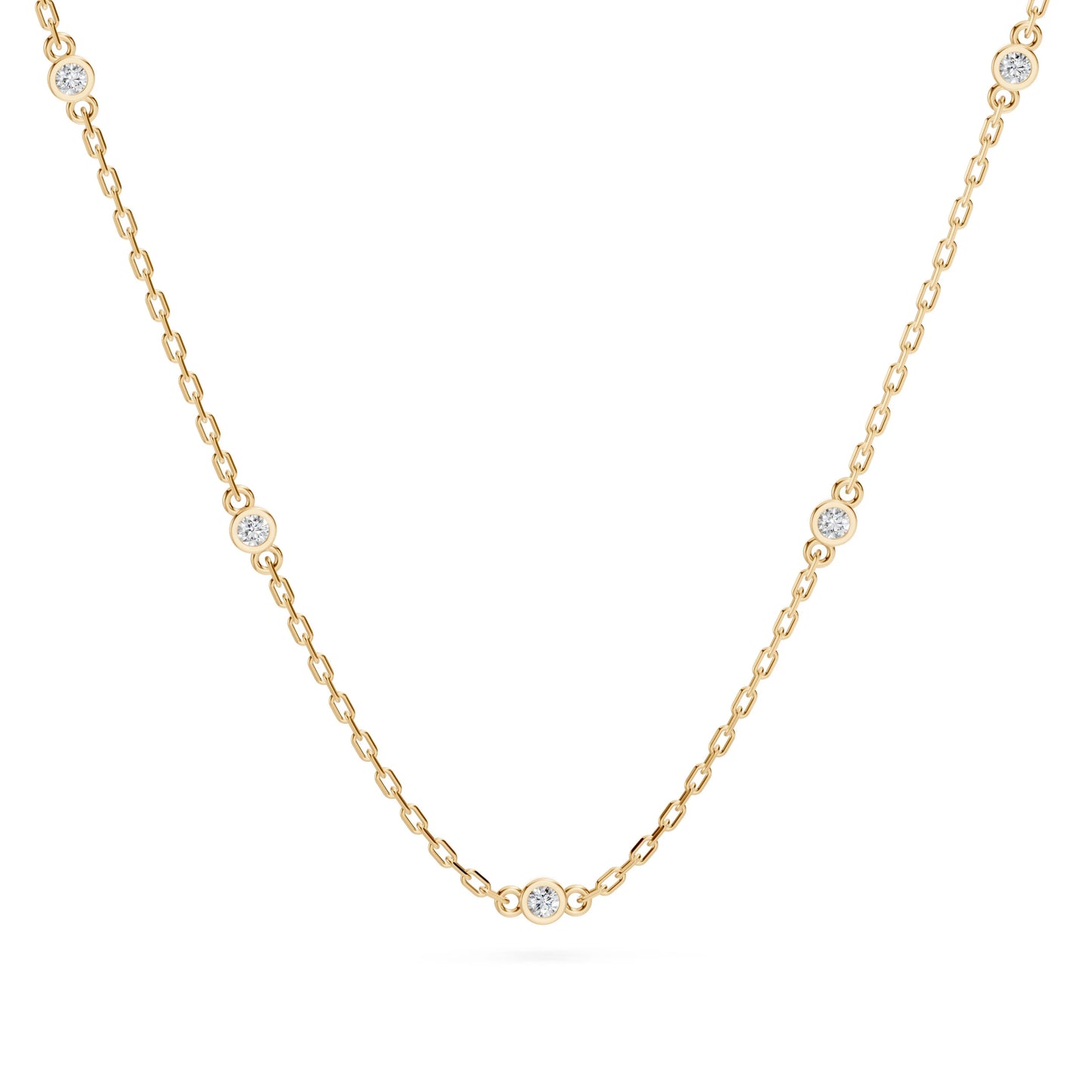 Minimalismus-Halskette (Rund), 0.07 ct — 104-10080/5(1.4)