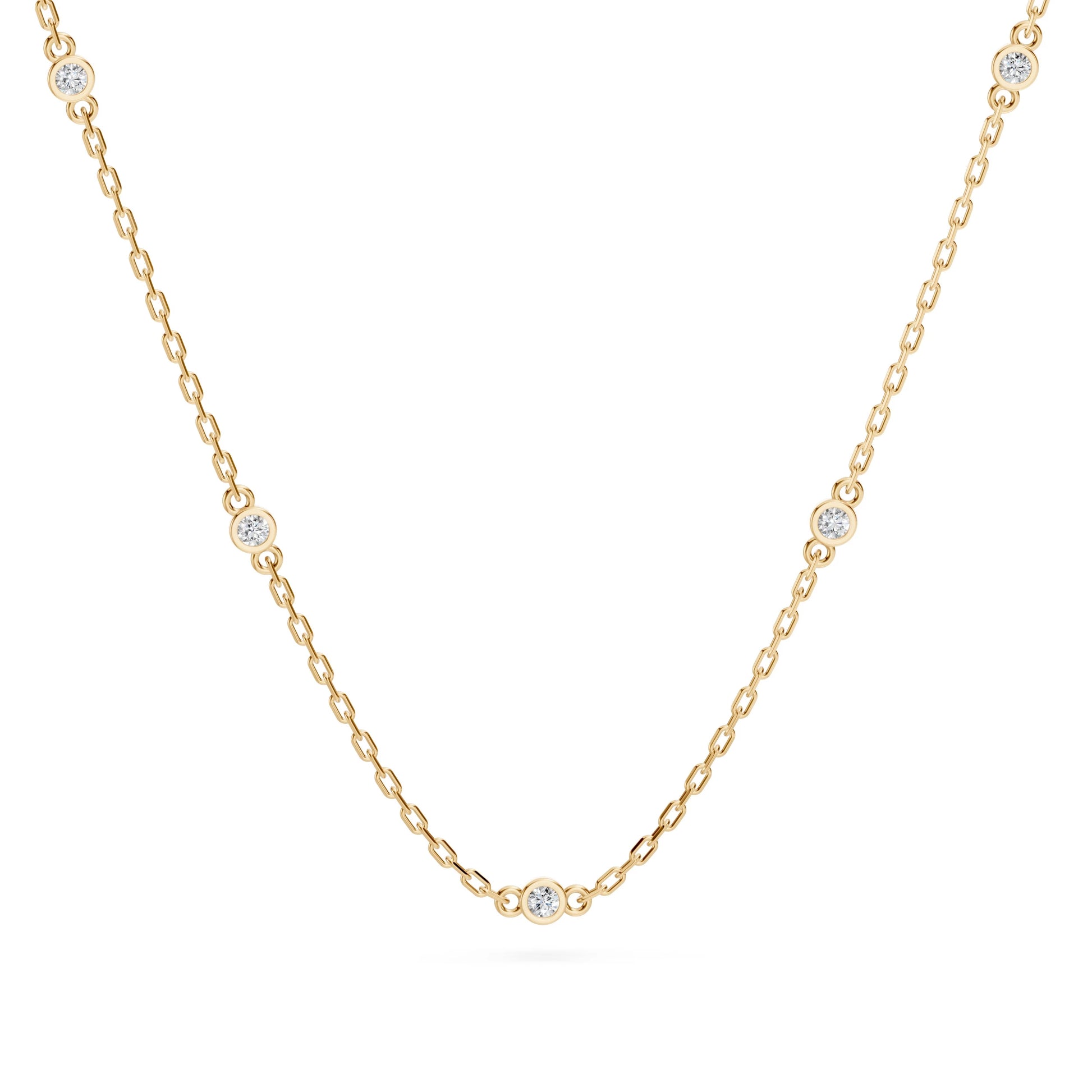 Minimalismus-Halskette (Rund), 0.07 ct — 104-10080/5(1.4)