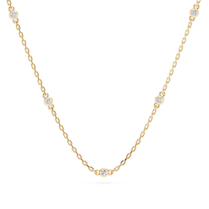 Minimalismus-Halskette (Rund), 0.07 ct — 104-10080/5(1.4)