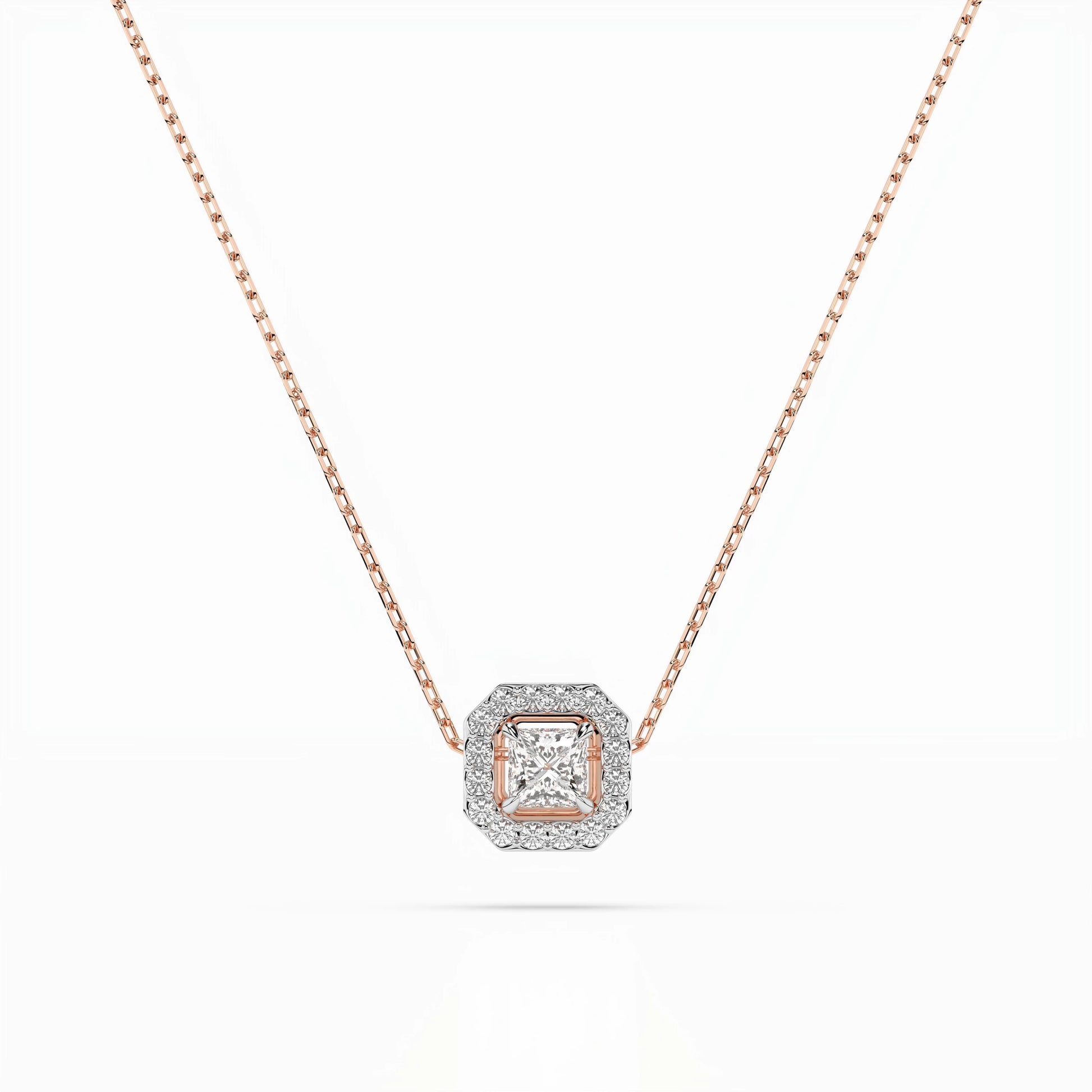 Solitär-Eternity-Halskette (Prinzess), 0.17 ct — 104-10045(3.0)PR