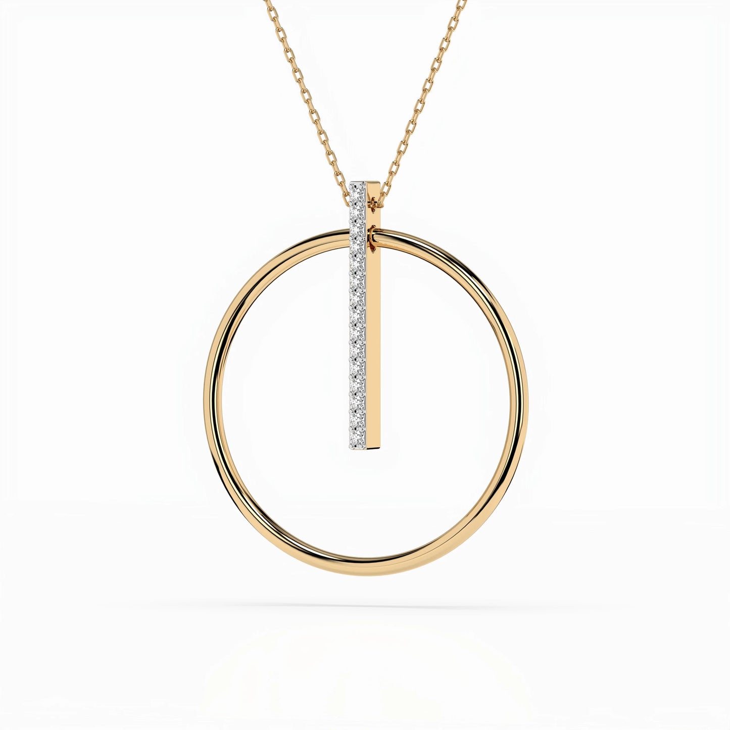 Minimalismus-Halskette (Rund), 0.09 ct — 104-10047