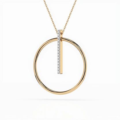 Minimalismus-Halskette (Rund), 0.09 ct — 104-10047