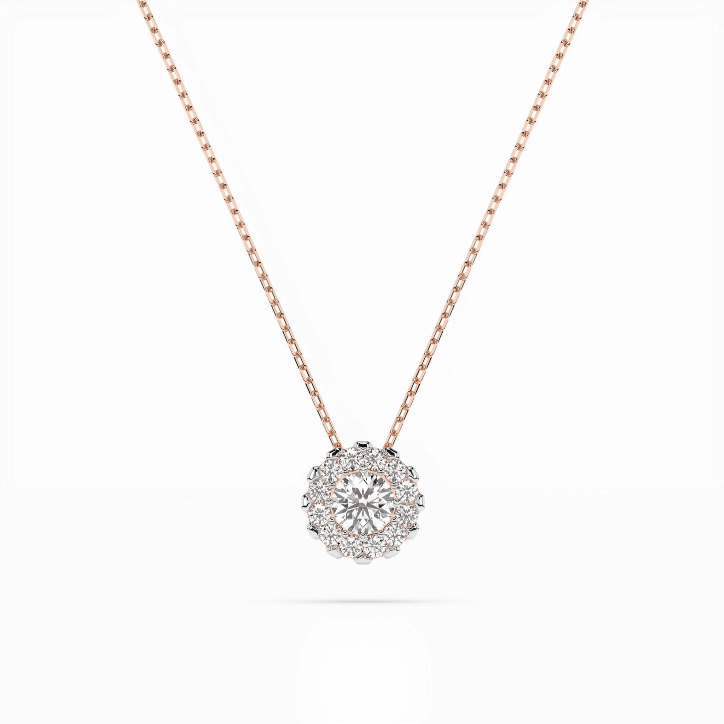 Solitär-Eternity-Halskette (Rund), 0.1 ct — 104-10044(3.0)