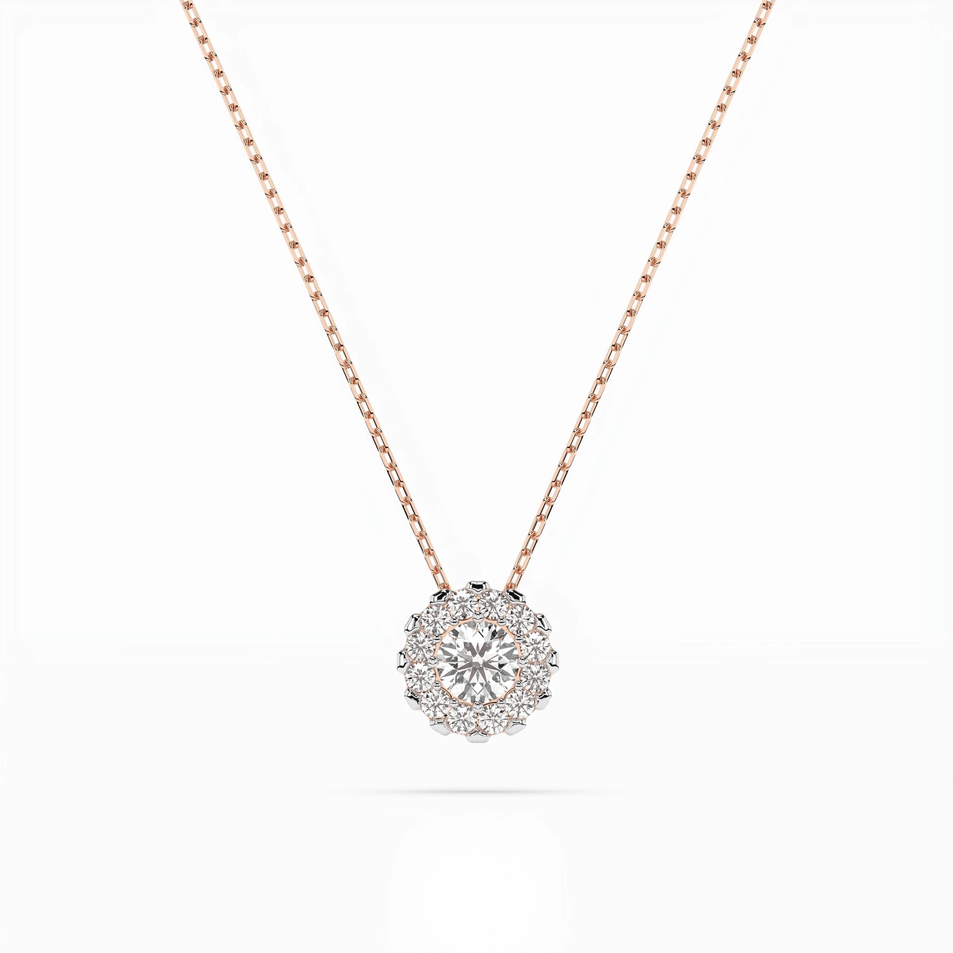 Solitär-Eternity-Halskette (Rund), 0.1 ct — 104-10044(3.0)