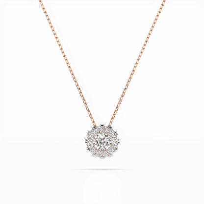 Solitär-Eternity-Halskette (Rund), 0.1 ct — 104-10044(3.0)