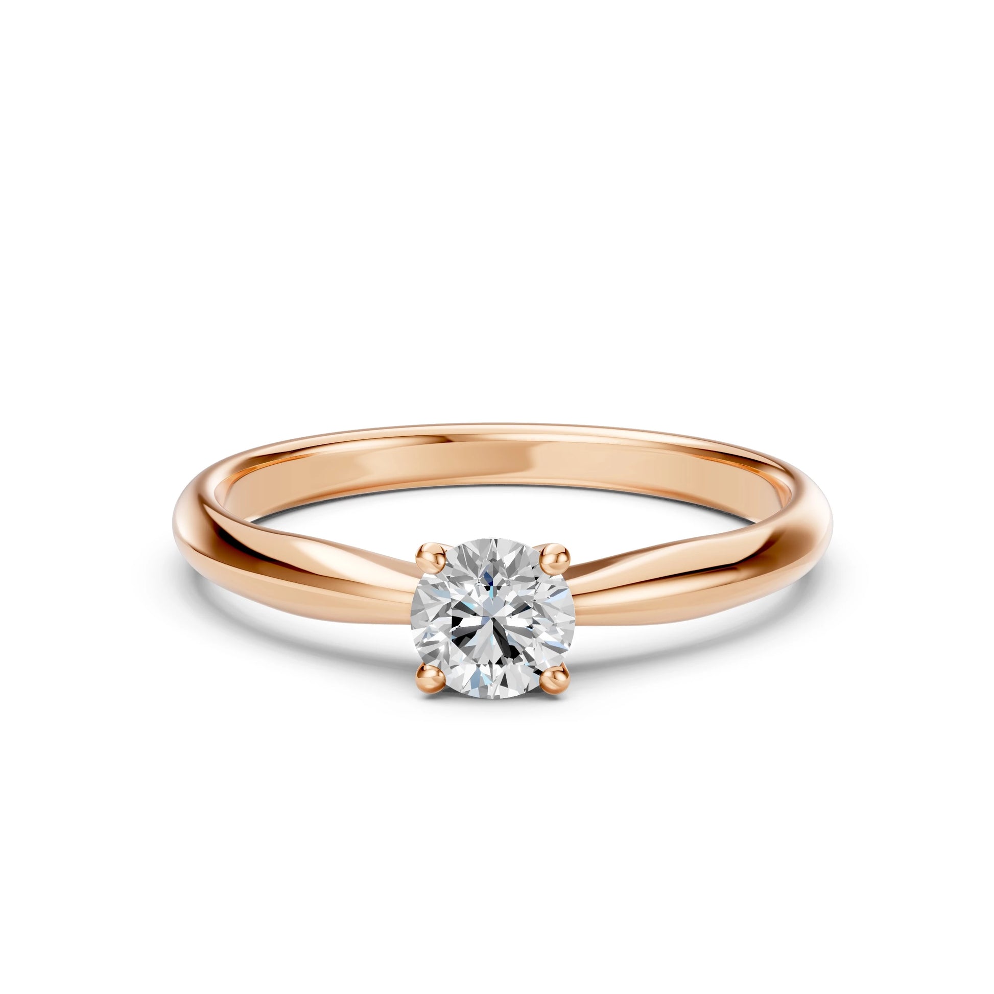 Solitär-Ring (Rund), 0.5 ct — 101-10021(5.1)