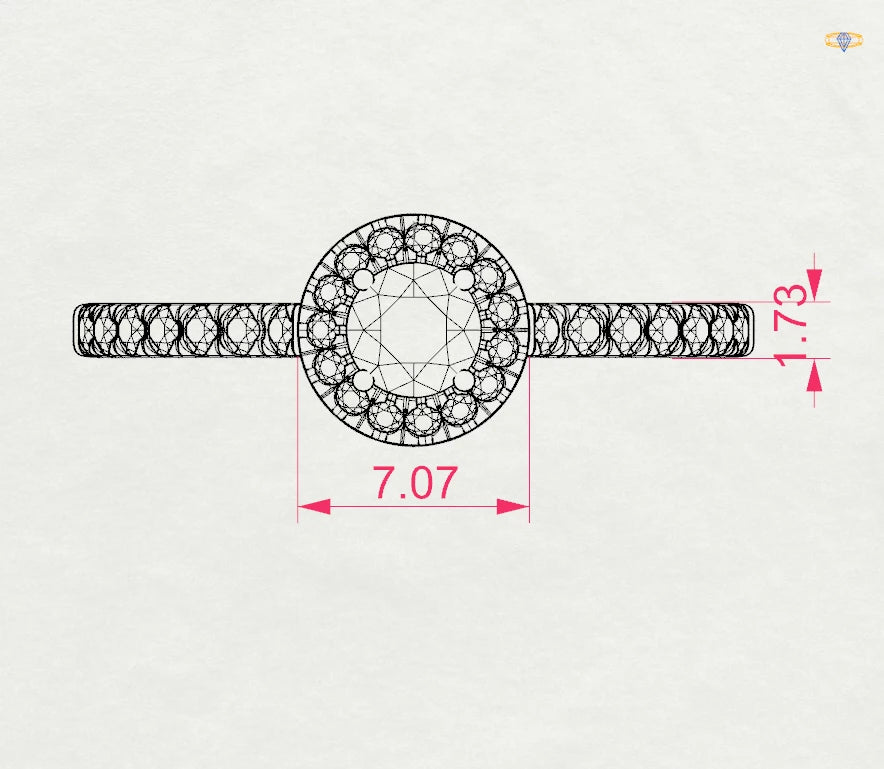 Solitär-Eternity-Ring (Rund), 0.25 ct — 101-10095(4.0)