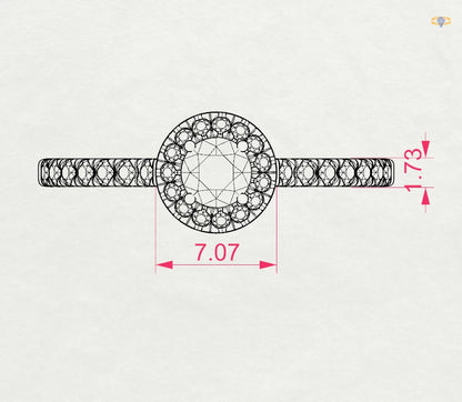 Solitär-Eternity-Ring (Rund), 0.25 ct — 101-10095(4.0)