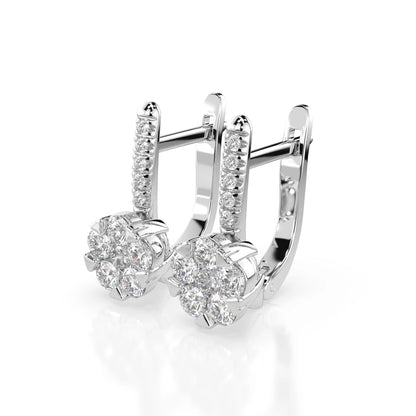Illusion-Ohrringe (Rund), 0.2 ct — 102-10015/4(3.0)