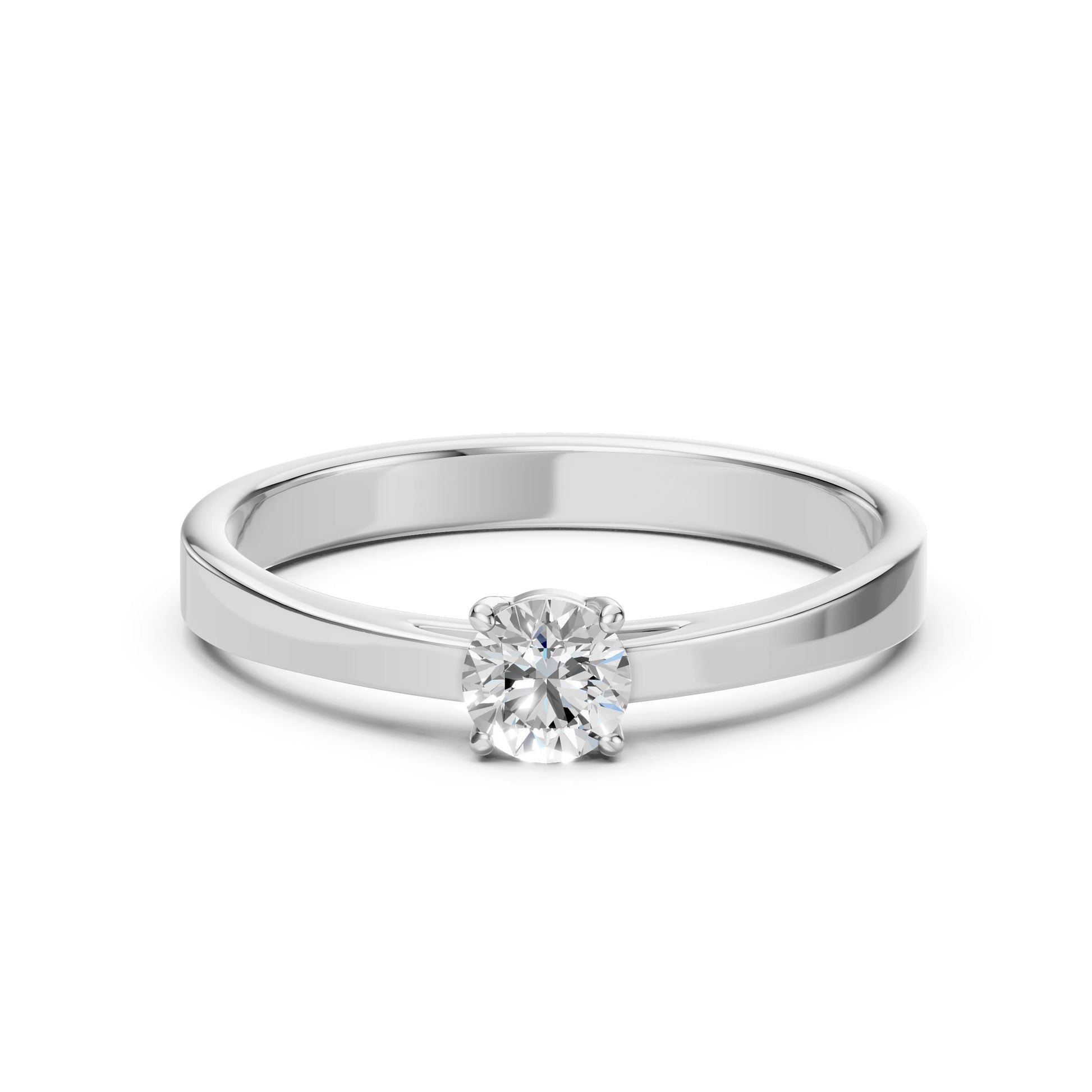Solitär-Ring (Rund), 0.45 ct — 101-10012/1(4.8)