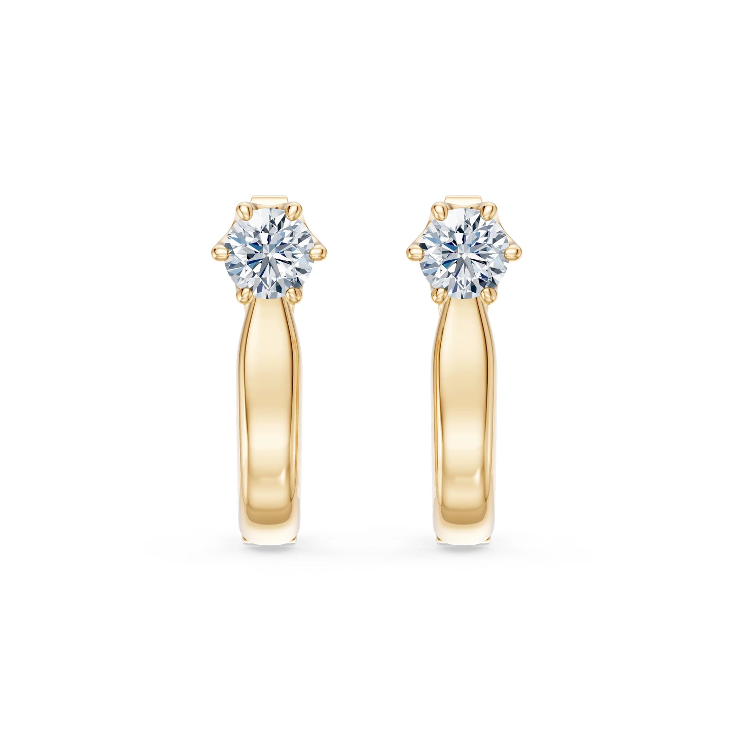 Solitär-Ohrringe mit englischem Verschluss, 0.5 ct — 102-10040(4.0)