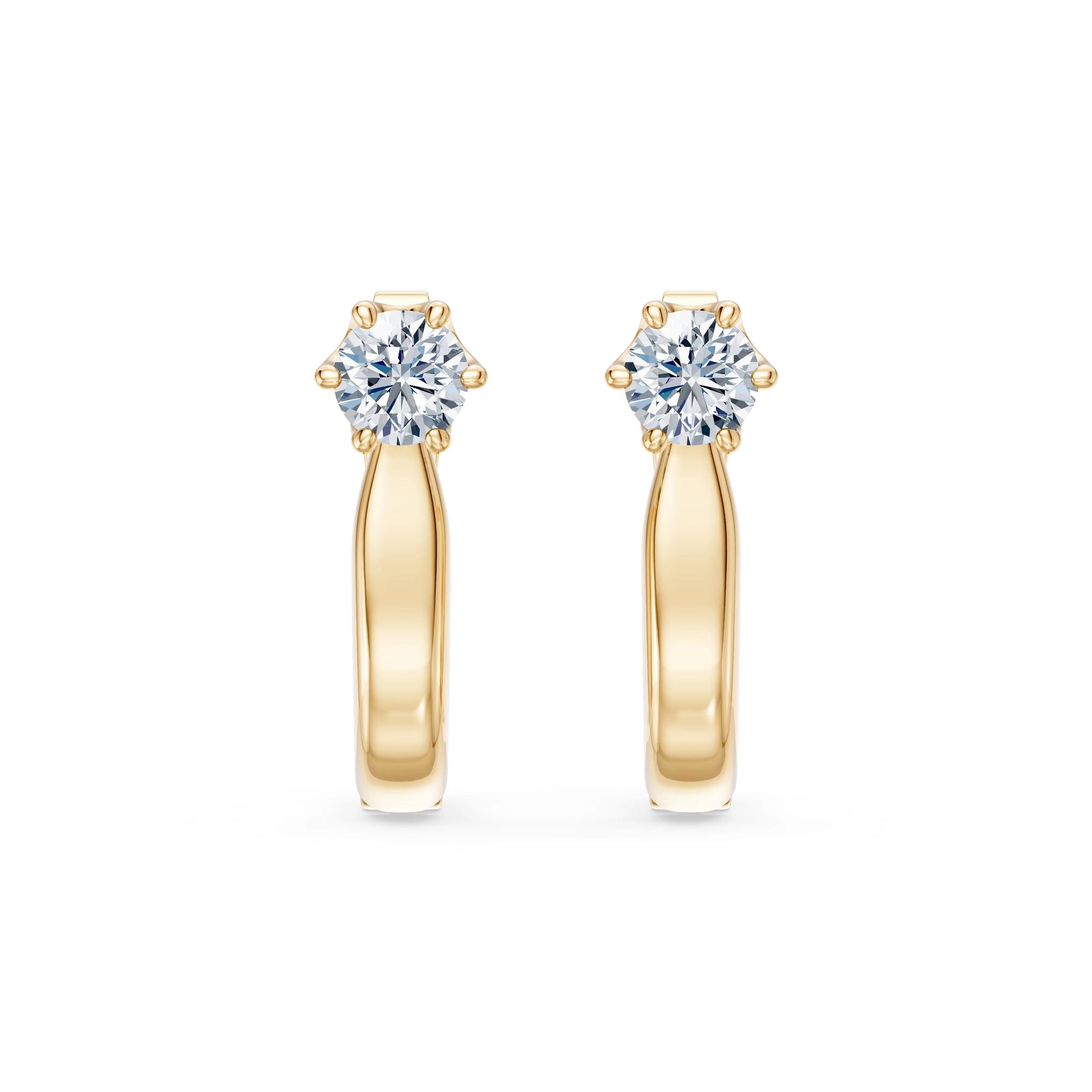 Solitär-Ohrringe mit englischem Verschluss, 0.5 ct — 102-10040(4.0)