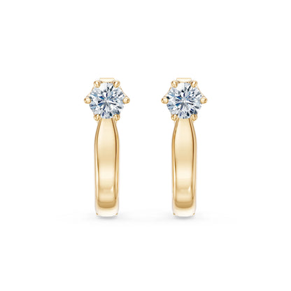 Solitär-Ohrringe mit englischem Verschluss, 0.5 ct — 102-10040(4.0)