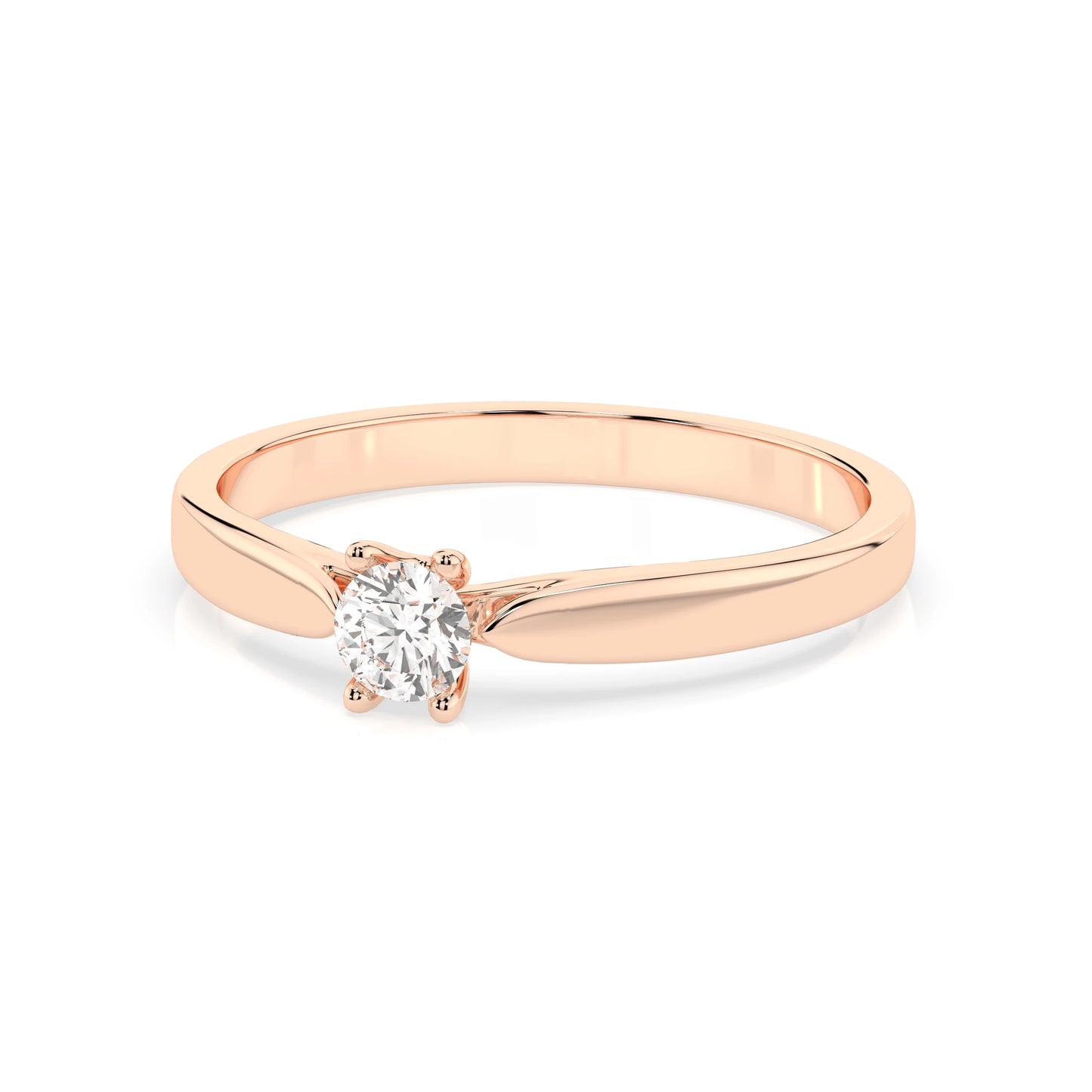 Solitär-Ring (Rund), 0.15 ct — 101-10046(3.4)
